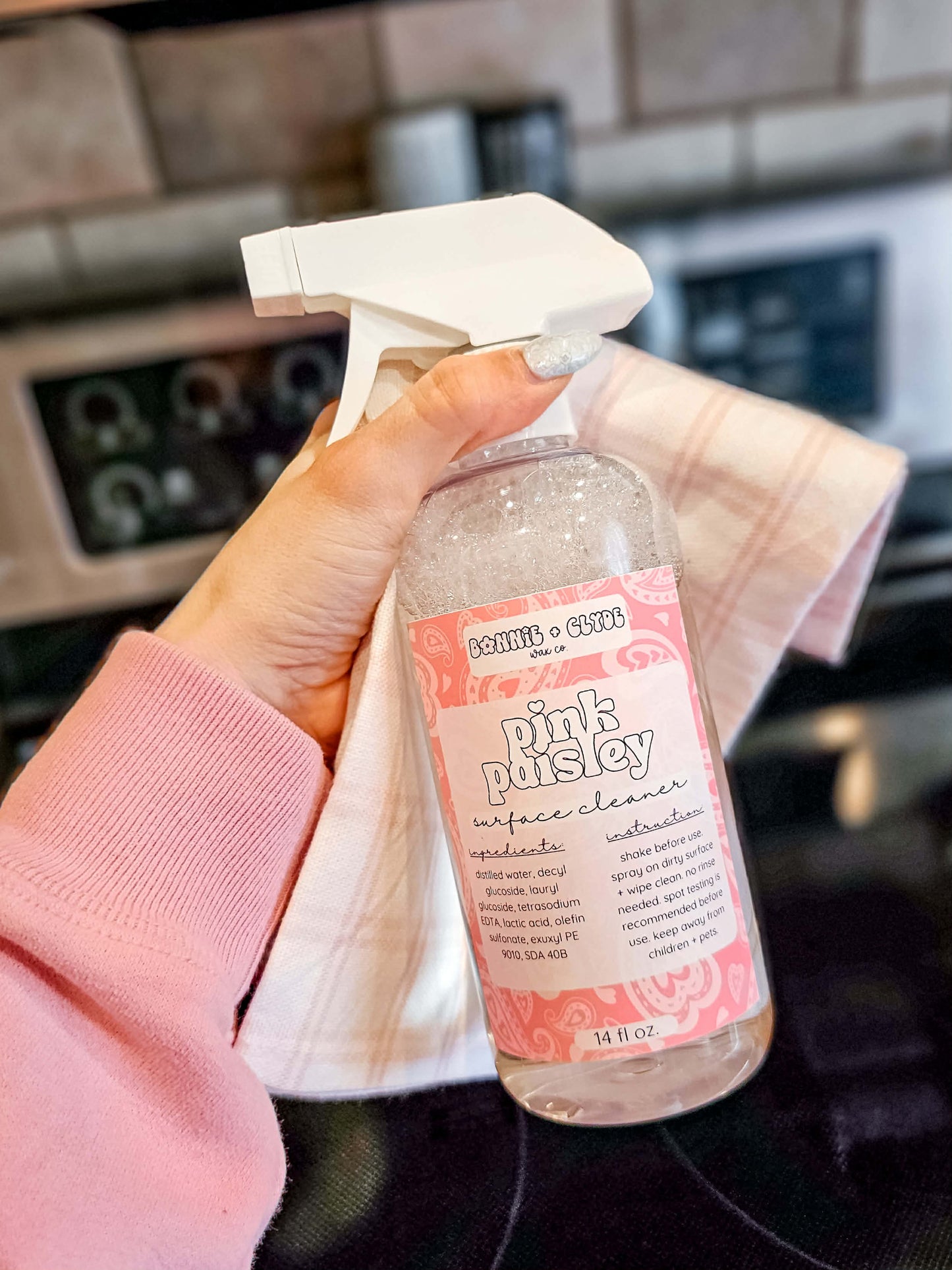 PINK PAISLEY Surface Cleaner