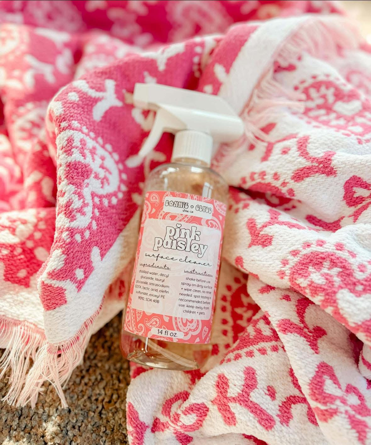 PINK PAISLEY Surface Cleaner
